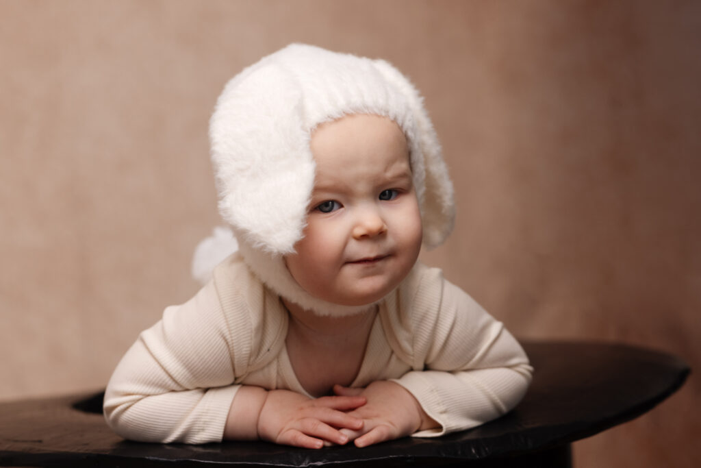 Čepice s ušima pro děti do 3 let