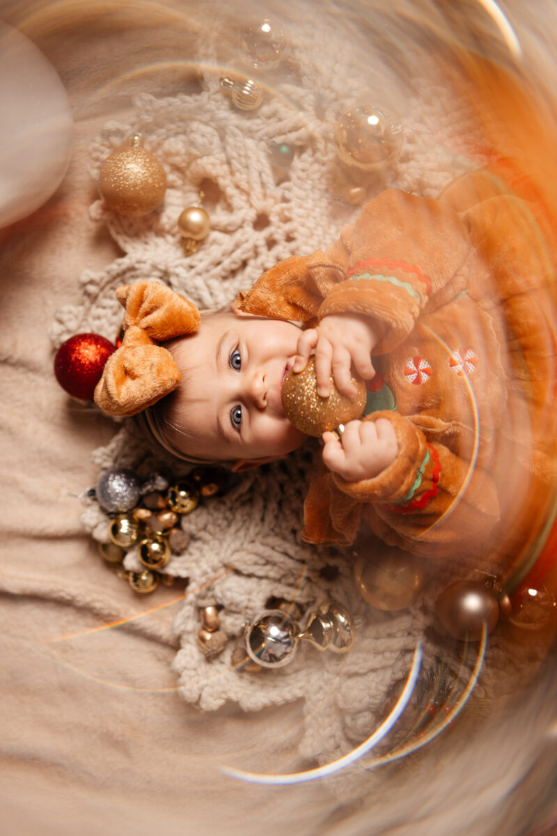 Vánoční focení Máma a já - malý perníček