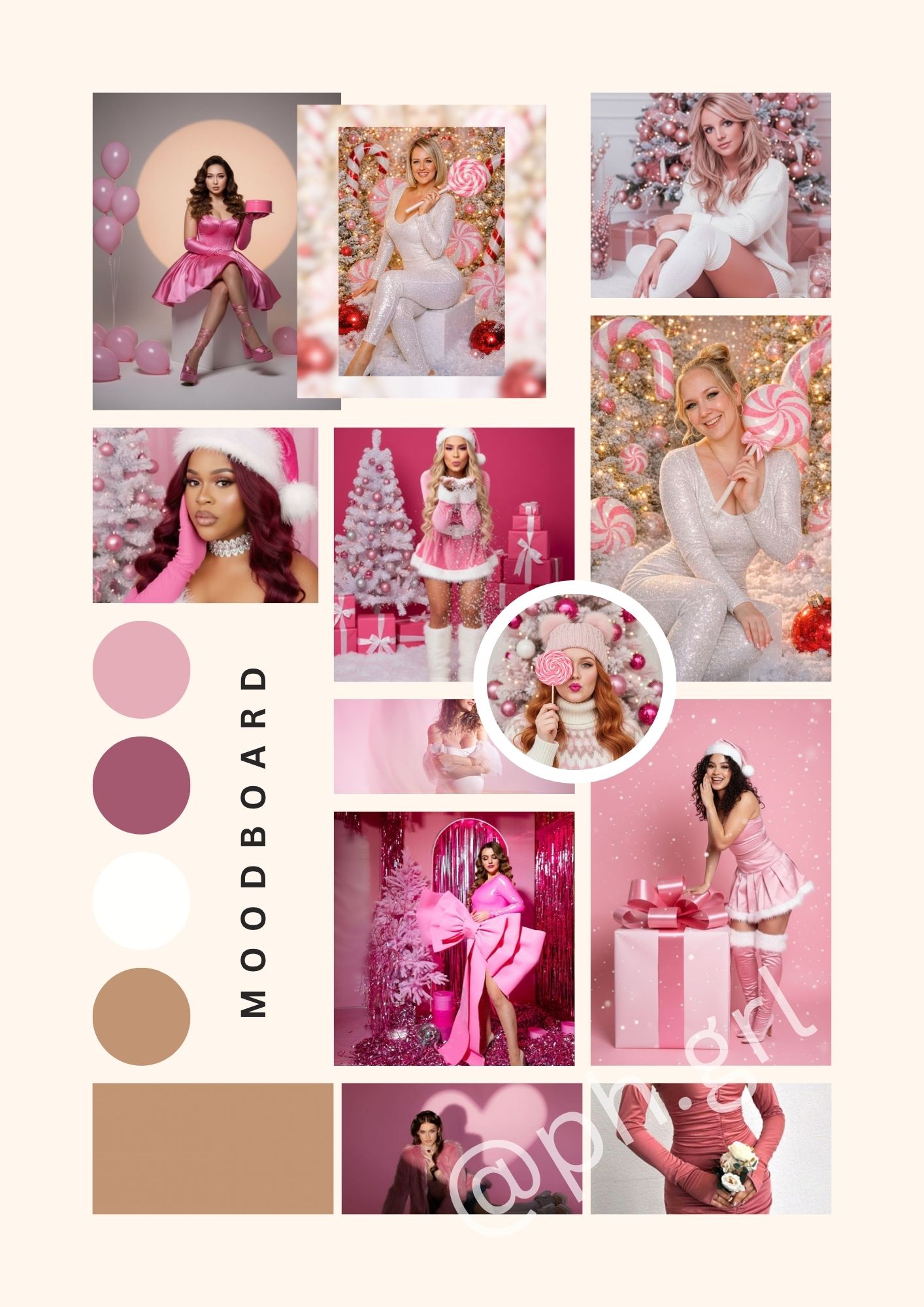 vánoční focení ve stylu Barbie